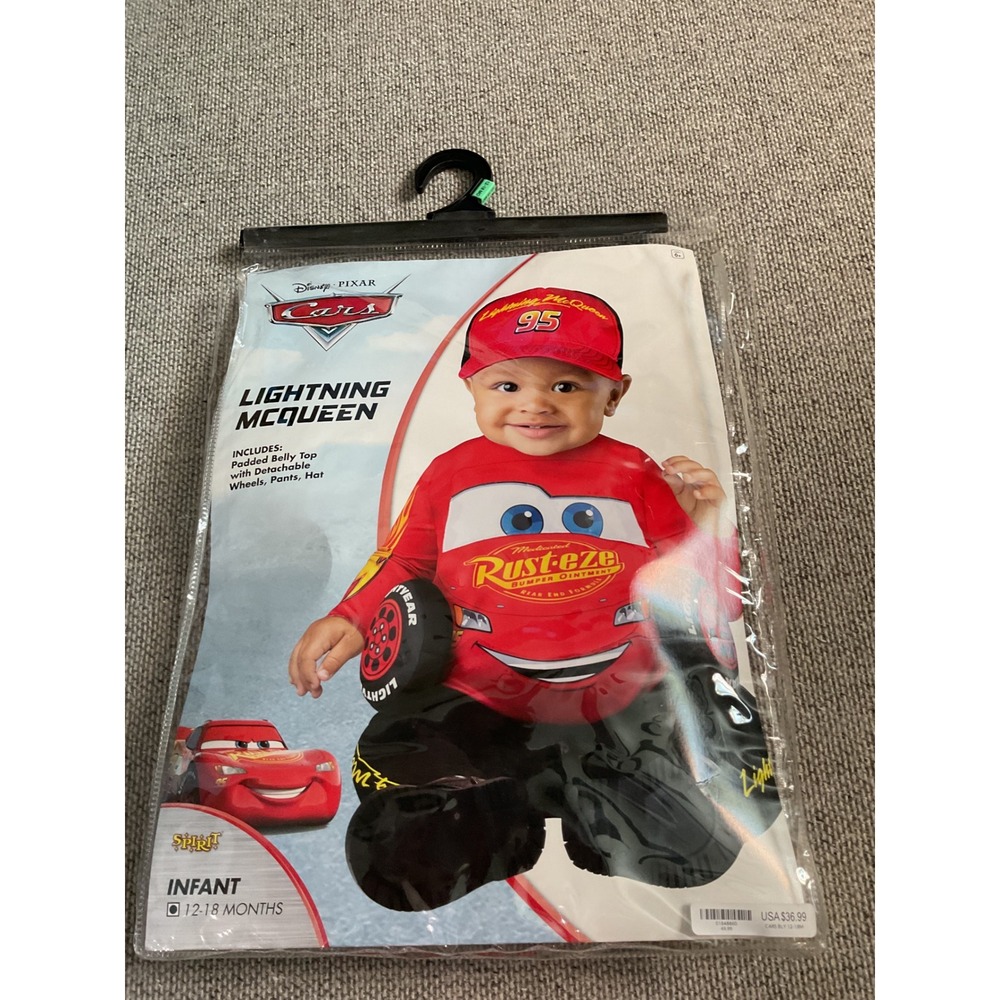 Disney Pixar Cars Lightning McQueen Infant Costume Red 95 Spirit 12-18 Months